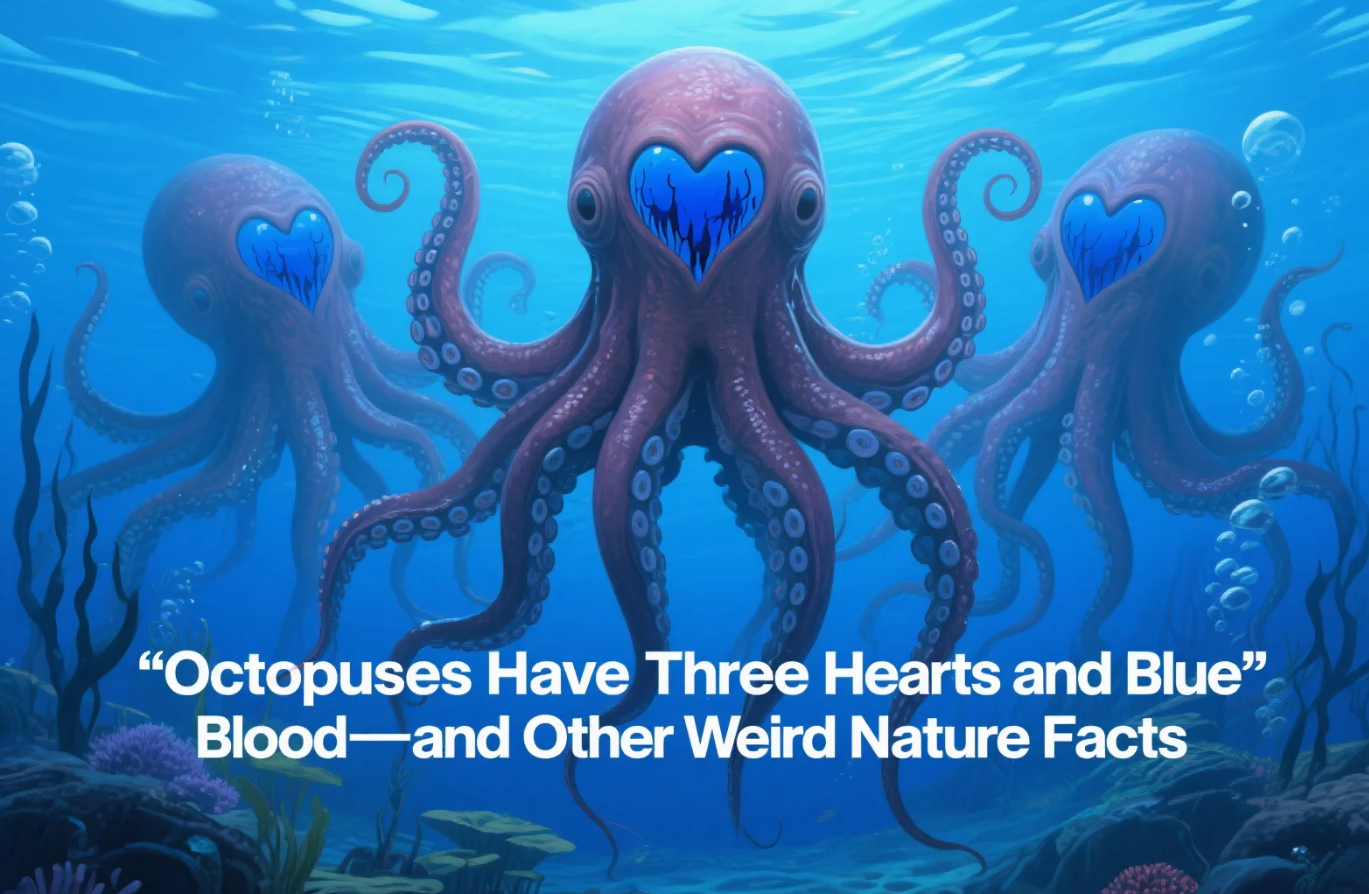 Octopuses Have Three Hearts and Blue Blood—and Other Weird Nature Facts